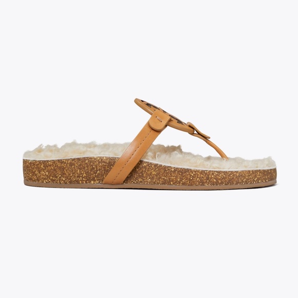 NWT! Tory Burch Miller Cloud Shearling Sandals w/box and dust bag - Picture 2 of 9